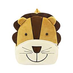 Mochila de criança linda mochila de pelúcia animal cartoon mini bolsa de viagem para meninas meninos de 2 a 6 anos (leão)