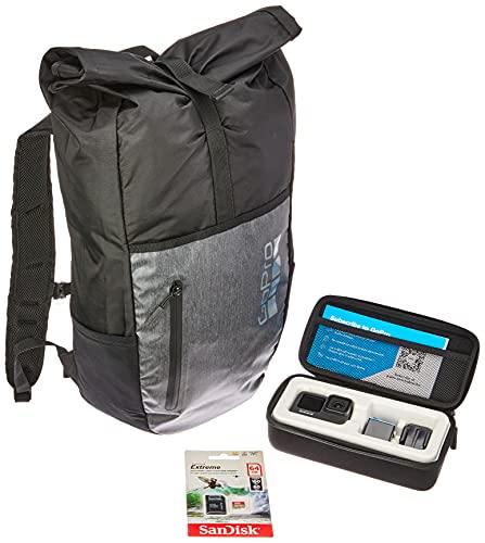 Câmera GoPro HERO9 Black - Kit Trip Prime com Cartão de Memória 64GB Sandisk Extreme e Mochila Rolltop GoPro Stash