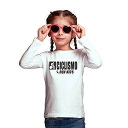 Camisa Praia Piscina Proteção UV50+ Fem-Run Kids Ciclismo - Branca - 2 anos