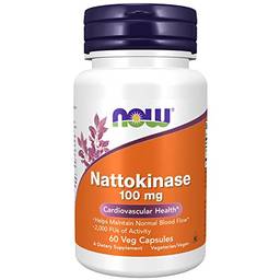 NOW Foods - Nattokinase 100 mg. - 60 cápsulas vegetais