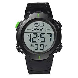 SZAMBIT Relógios Esportivos Masculinos Com LED De Marca Superior Relógio Digital Masculino Multifuncional De Borracha Fitnes Atleta Relógio Eletrônico De Cronometragem Reloj (Verde)