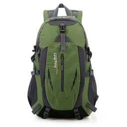 Mochilas de viagem masculinas de nylon de qualidade à prova d'água para escalada, mochila escolar, Verde militar, G