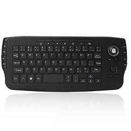 Mibee E30 2.4GHz teclado sem fio com Trackball Mouse Scroll Wheel Controle remoto para Android TV BOX PC Notebook Black