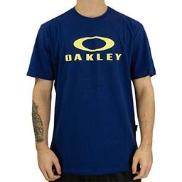 Camiseta Oakley Masculina O-Bark SS Tee, Azul Escuro, G