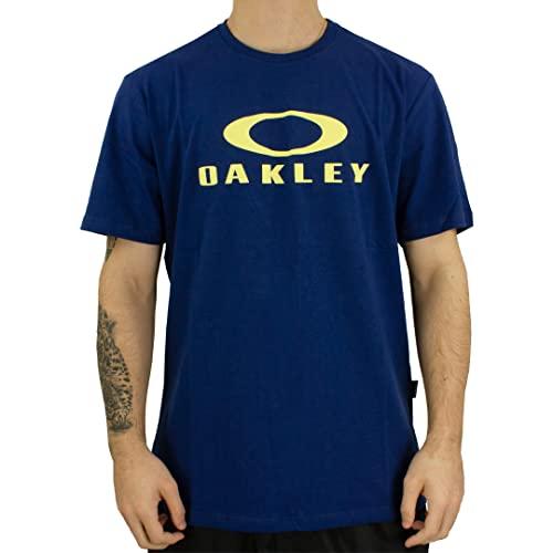 Camiseta Oakley Masculina O-Bark SS Tee, Azul Escuro, XG