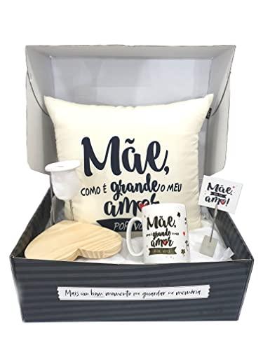 Super Kit Presente Dia Mães Almofada Caneca Mini Coador Café