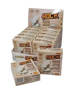 Alfajor Fit C/ Whey Protein Rock Peanut Cracker Monster C/12 Unidades Chocolate Branco