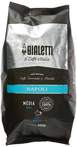 Café Torrado Moído Para Moka Napoli Bialetti 500g