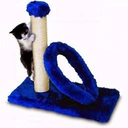 Arranhador Cat Crazy Arco Retangular Azul Pet Injet para Gatos