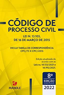 Código de Processo Civil: Lei n. 13.105, de 16 de março de 2015