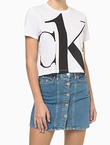 Blusa Cropped, Calvin Klein, Branco, P, Feminino