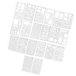 Régua De Modelo De Estênceis De Jornal Plástico 20x Para Planejador De Diário De Jornal