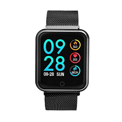 Relógio Smartwatch P68 Inteligente Ip68 Monitor De Pressão Arterial Frequência Cardíaca Impermeável Iphone Android Saúde (PRETO)