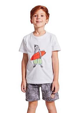 Camiseta Infantil Surf Bear Conforto Reserva Mini BRANCO 06