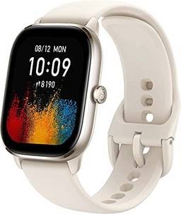 New Amazfit GTS 4 Mini Smartwatch With Alexa Built-in 24H Heart Rate 120 Sports Modes Smart Watch Zepp App (White)