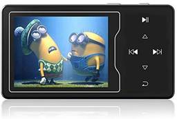 Mini Mp3 Mp4 Player Ruizu D08 8gb Tela Touchscreen Vídeo 1080p Rádio Fm Gravador De Voz Fone De Ouvido Academia Corrida - Preto