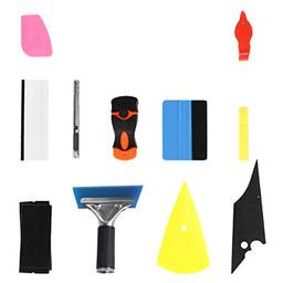 Garneck Kit de 11 peças de ferramentas de envelopamento de vinil para carro, rodos de feltro, cortador de filme, kit de instalação de película de janela para carro