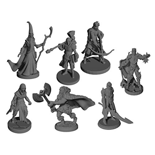 Miniaturas RPG Herois Humanos Personagens Dungeons And Dragons DND D&D 7 Unidades