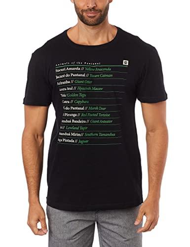 Camiseta,T-Shirt Organic Rough Pantanal Anim,Osklen,masculino,Preto,G