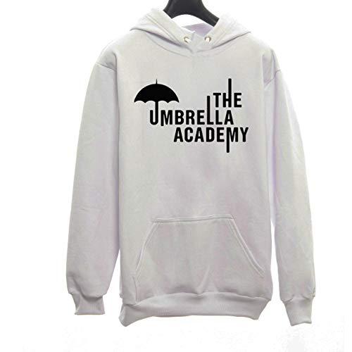 Moletom Casaco Unissex Canguru The Umbrella Academy Serie Geek Nerd Netflix (Branco, P)