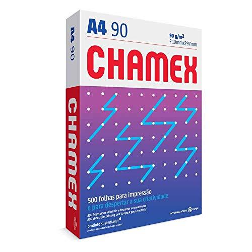 Chamex Papel A4, 210 x 297 mm, 90g, Pacote 500 Folhas, Branco Sulfite