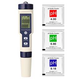 KKcare Medidor de teste combinado multiparâmetro profissional 5 em 1 PH/EC/TDS/salinidade/termômetro testador multifuncional digital testador de qualidade da água