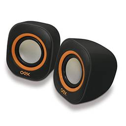 Speaker Round OEX, Altos-falantes para computador, Preto com laranja