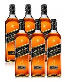 Combo Whisky Johnnie Walker Black Label 1l - 6 Unidades