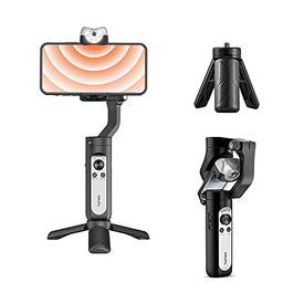 hohem iSteady V2 Gimbal Stabilizer for Smartphone, 3-Axis Handheld Professional Video Stabilizers with Grip AI Tracking Type-C Reverse Charging ajustável LED Video Light para Vlog Live YouTube TikTok (Black)