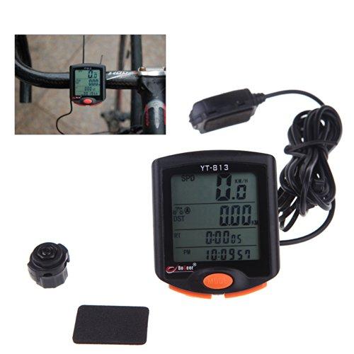 KKmoon YT-813 Sensores importados LCD retroiluminado velocímetro bicicleta odômetro computador à prova de chuva
