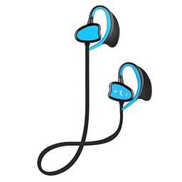 Andoer Fones de ouvido Bluetooth à prova d'água IPX8 Fone de ouvido estéreo sem fio CSR com microfone baixo Fone de ouvido esportivo para corrida