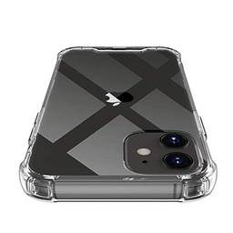 Capa Shamo's para iPhone 12 e iPhone 12 Pro, capa de absorção de choque anti-arranhões transparente, TPU com cantos reforçados