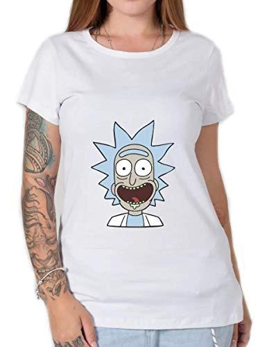 Camiseta Rick And Morthy Cientista Geek Moda Tumblr Unissex (G1, Branco)
