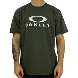 Camiseta Oakley Masculina O-Bark SS Tee, Chumbo, P