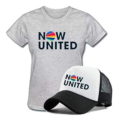 Kit Camiseta Algodão T- Shirt + Boné Now United Music Grupo (GG, Cinza)
