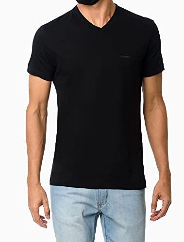 Camiseta slim flamê,Calvin Klein,Preto,Masculino,GG