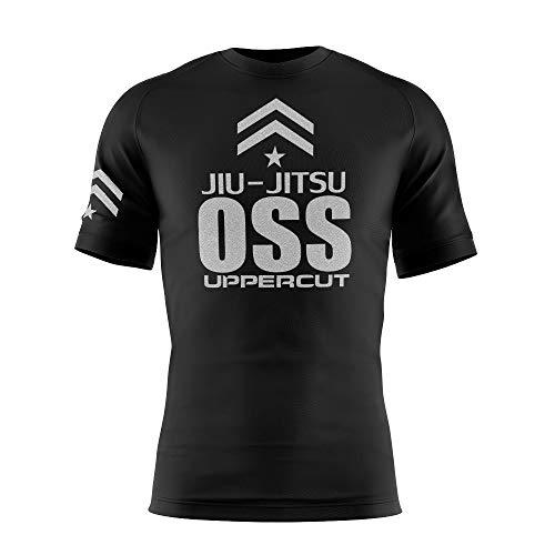 Camisa Dry Fit Uppercut Jiu-Jitsu Oss Masculino e Feminino, Preto e branco, XG