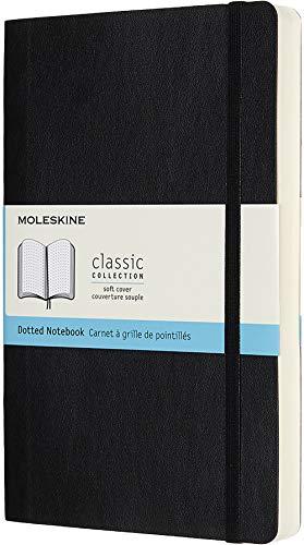 Moleskine Caderno expandido clássico, capa macia, grande (12,7 cm x 21 cm) pontilhado, preto, 400 páginas