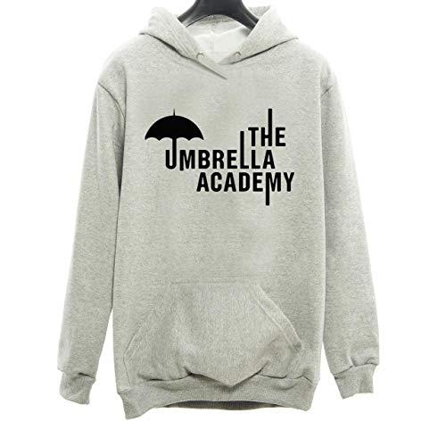 Moletom Casaco Unissex Canguru The Umbrella Academy Serie Geek Nerd Netflix (Cinza, P)