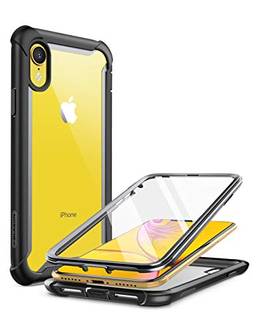 i-Blason Ares, Capa Capinha Protetora para iPhone XR 2018, Capa Robusta Transparente para o Corpo Inteiro, com Protetor de Tela embutido (Preto)