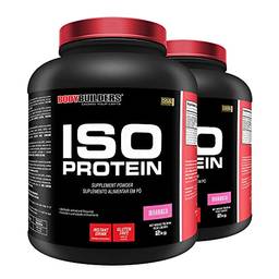 Kit 2x Iso Protein 2kg - Bodybuilders Sabor: Morango