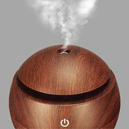 Difusor de Aromas, LED, 7 Cores - Madeira Escura