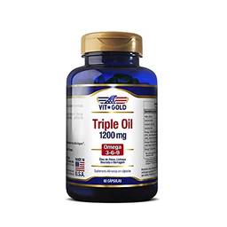 Triple Oil 1200mg (Óleo de Peixe, Linhaça e Boragem) Vitgold 60 caps