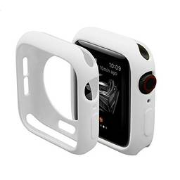 Capa case silicone para apple watch series 1 2 3 4 tamanho 38mm branco