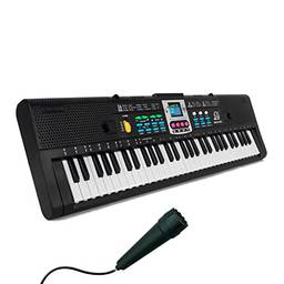61 Teclado Infantil com Microfone teclado piano elétrico multifuncional para estudante de piano