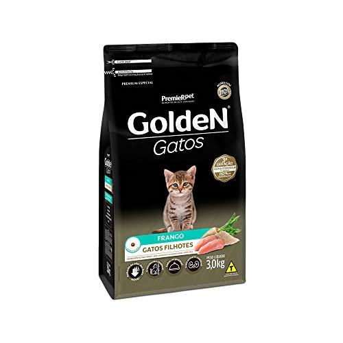 Ração Golden Gatos Filhotes Sabor Frango - 3kg Premier Pet para Todas Todos os tamanhos de raça Filhotes -