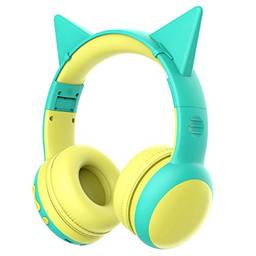 gorsun Fones de ouvido Bluetooth Kids com volume limitado de 85dB, fones de ouvido Bluetooth sem fio para crianças, fones de ouvido Bluetooth estéreo dobrável para crianças com Bluetooth Over-Ear