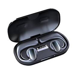 SZAMBIT Fones de Ouvido de Condução Óssea Sem Fio Bluetooth Fones de Ouvido Gancho Esportivo Controle de Toque Fone de Ouvido com Microfone Fone de Ouvido (Preto)