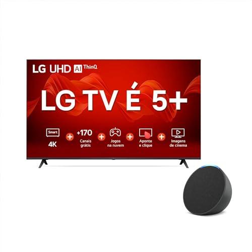 Smart TV 55" 4K LG UHD ThinQ AI 55UR9050PSA + Echo Pop | Smart speaker compacto com som envolvente e Alexa | Cor Preta