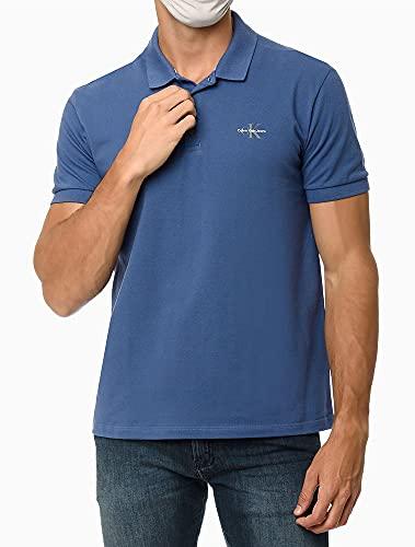 Camisa polo re issue, Calvin Klein, Masculino, Azul, M